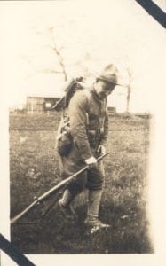 Mortimer took this photo of a fellow soldier during training at Fort Sheridan.