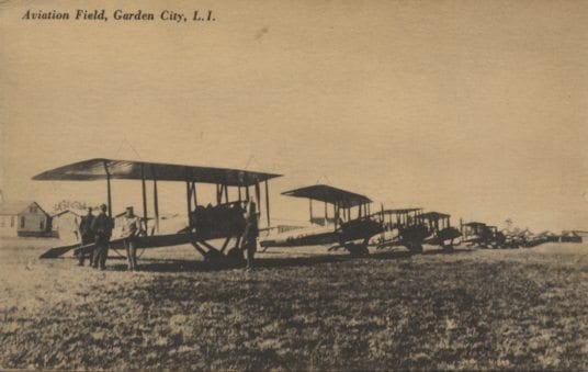 A photo postcard from Garden City, Long Island, where Mortimer was stationed when he wrote this letter.