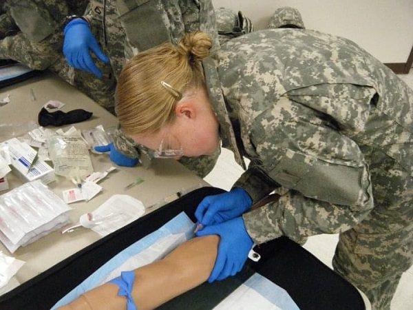 Beckel in IV training in AIT. WVM.OH2238