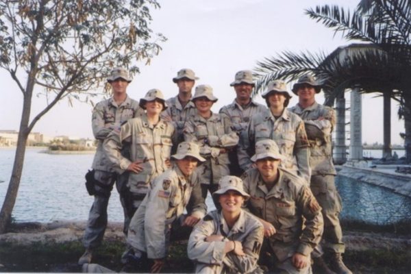 Laura Naylor Colbert and friends on deployment in Iraq