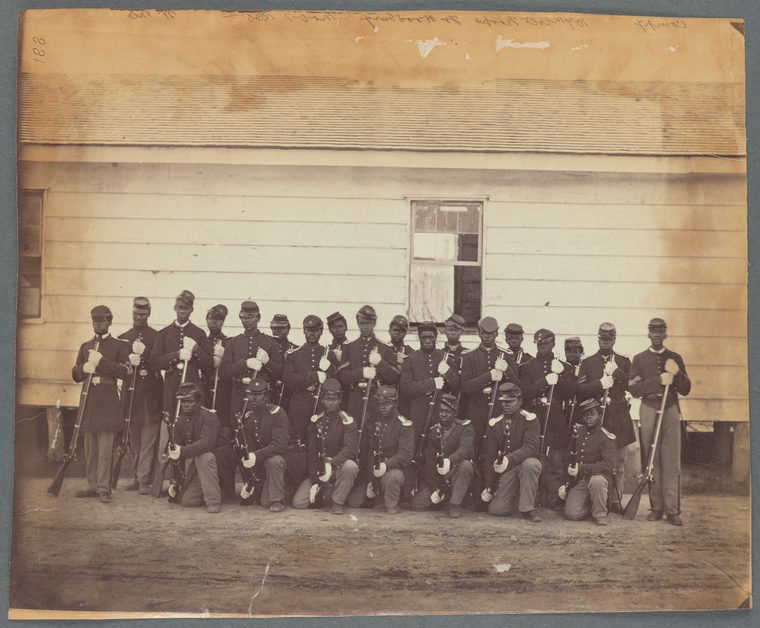 "Company of colored troops" The New York Public Library Digital Collections. 1865.