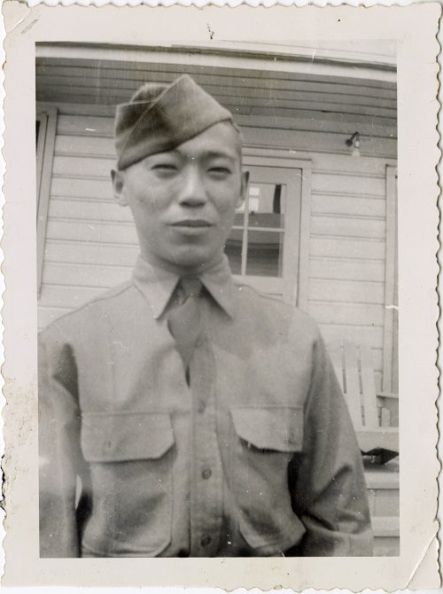 A photograph of Akira Toki during his time in military service.
