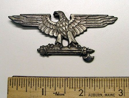 Cap badge, SS Italian volunteer. Toki acquired this while in Italy from 1944 to 1945.