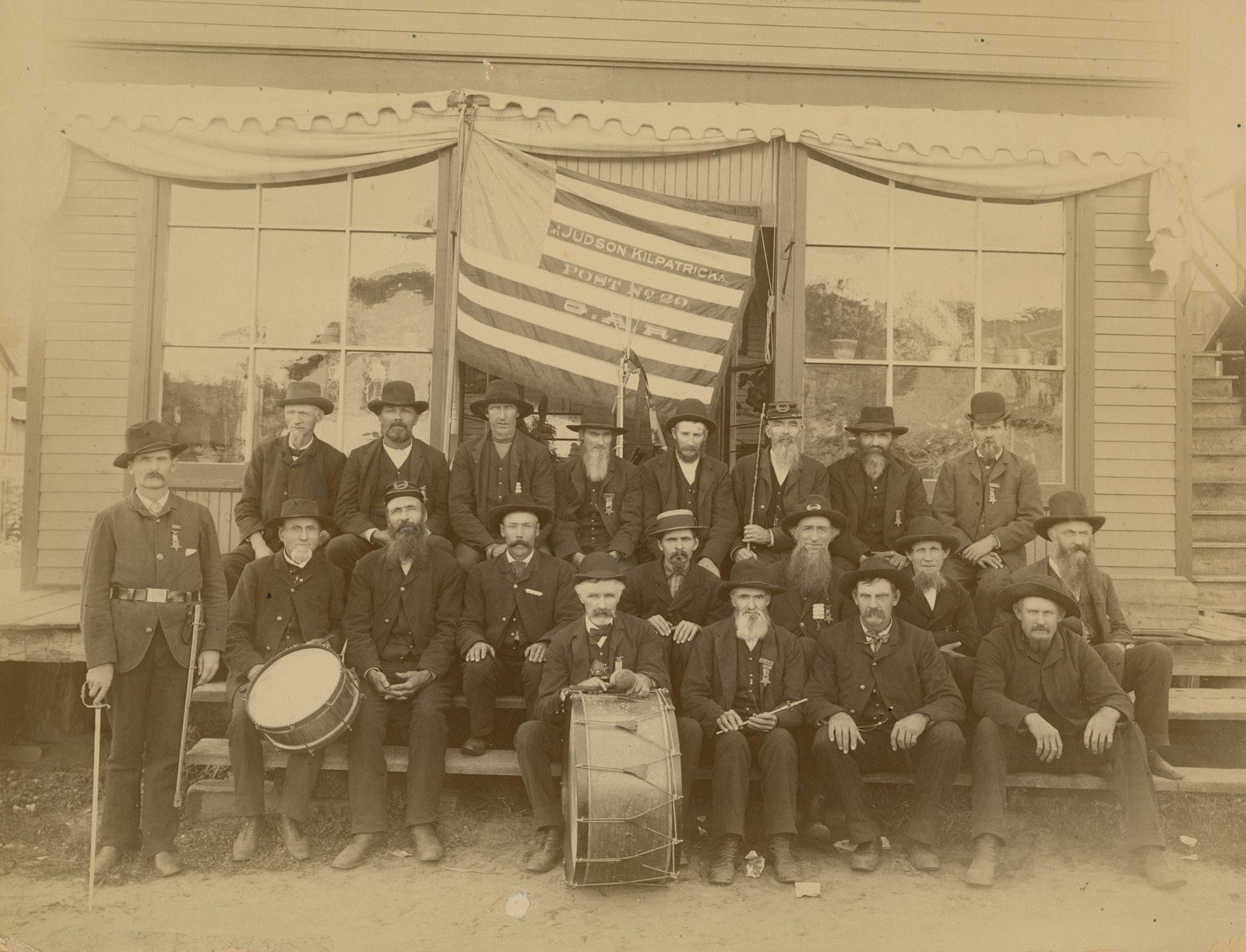Members of the Judson Kilpatrick Post No. 29 in Oakdale, Wisconsin, ca. 1880