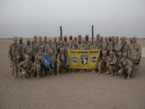 Members of the 101st Airborne Division while stationed in Iraq. 